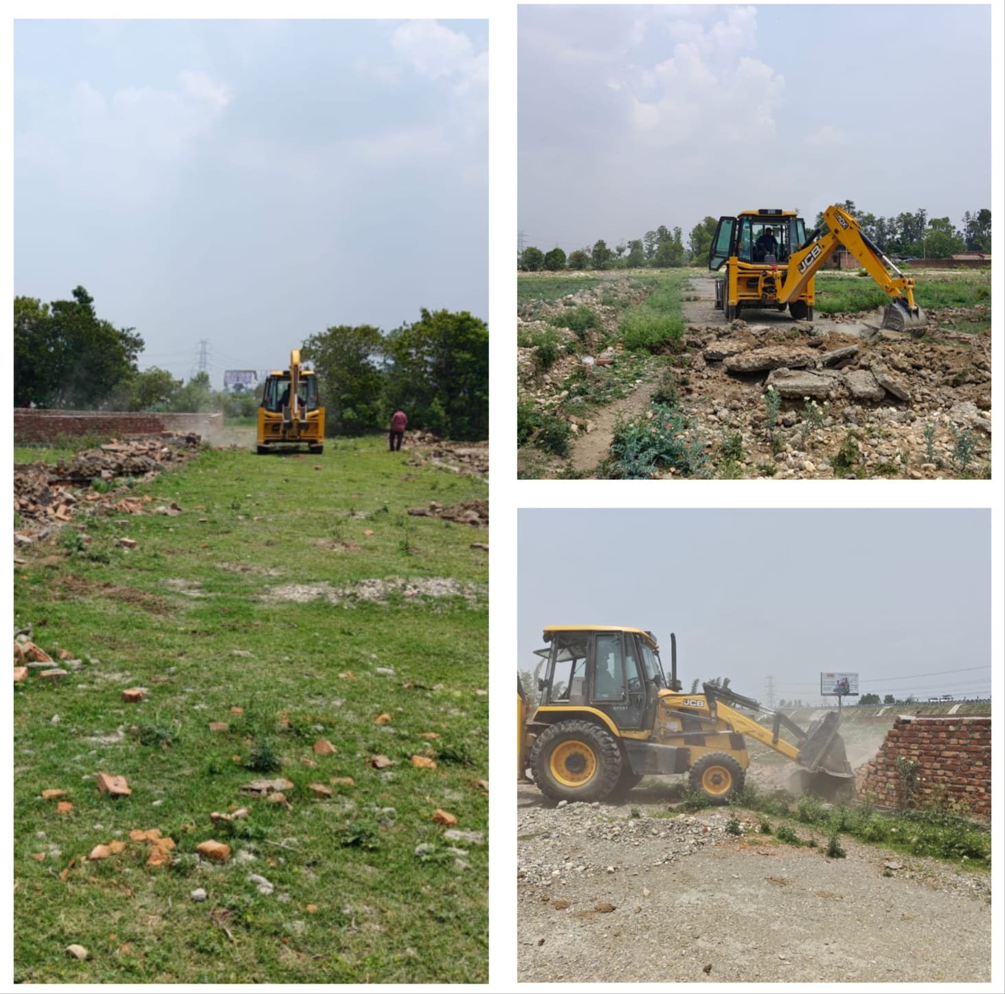 MDDA Action: 50 बीघा में काटी जा रही अवैध कॉलोनी पर चला एमडीडीए का बुलडोजर